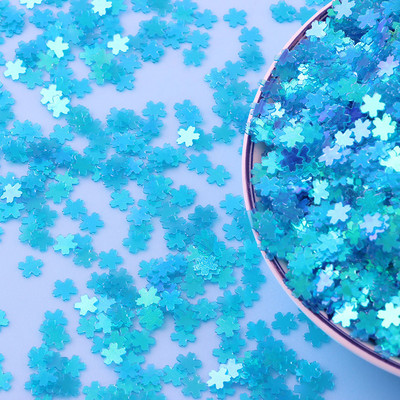 20g 5 mm ķiršu ziedu vaļīgi vizuļi rokdarbiem Sakuras Paillettes Glitter Confetti DIY Nail Arts Manikīra Dekorācijas piederumi