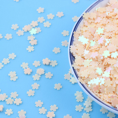 20g 5 mm ķiršu ziedu vaļīgi vizuļi rokdarbiem Sakuras Paillettes Glitter Confetti DIY Nail Arts Manikīra Dekorācijas piederumi