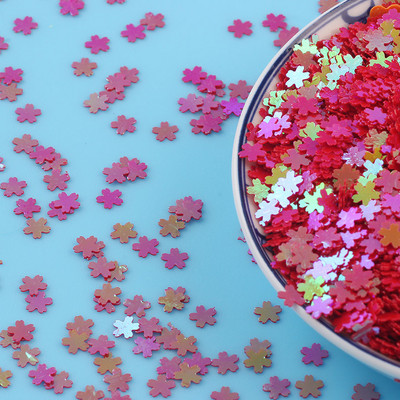 20g 5 mm ķiršu ziedu vaļīgi vizuļi rokdarbiem Sakuras Paillettes Glitter Confetti DIY Nail Arts Manikīra Dekorācijas piederumi