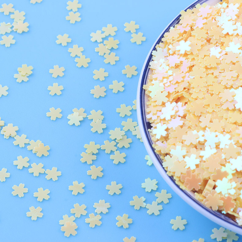 20g 5 mm ķiršu ziedu vaļīgi vizuļi rokdarbiem Sakuras Paillettes Glitter Confetti DIY Nail Arts Manikīra Dekorācijas piederumi