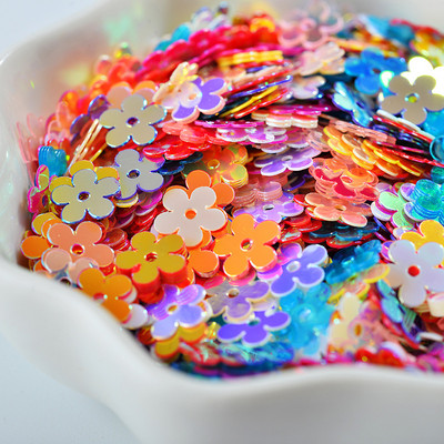 7mm 20g flitter lapos szilvavirág flitter Kézművesség Paillette Varrás Esküvői Ruha Dekoráció Barkács Kézműves Lentejuelas Para Coser