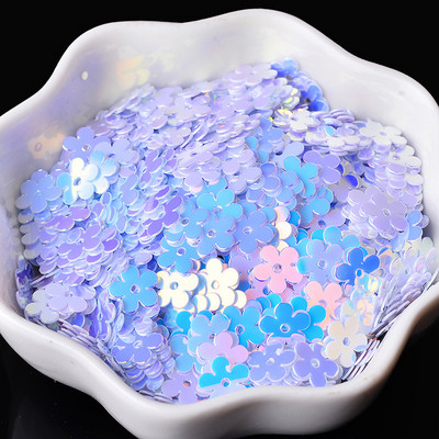 7mm 20g Sequin Plakani plūmju ziedi Sequins Amatniecība Paillette Šūšana Kāzu apģērbi Dekorācijas DIY Rokdarbi Lentejuelas Para Coser