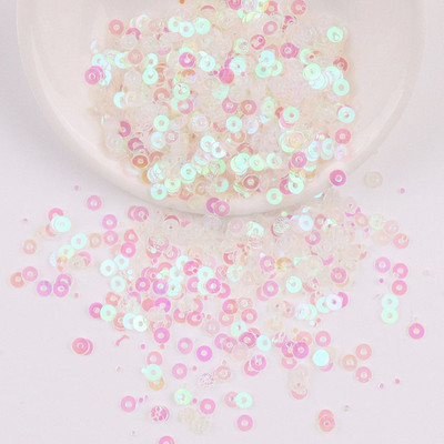 3 mm, 10 g Mini vizulis, plakans, apaļš PVC brīvs rokdarbiem Rotaslietas Izgatavošana Amatniecība Šūšana Apģērbu Dekorācija DIY aksesuārs