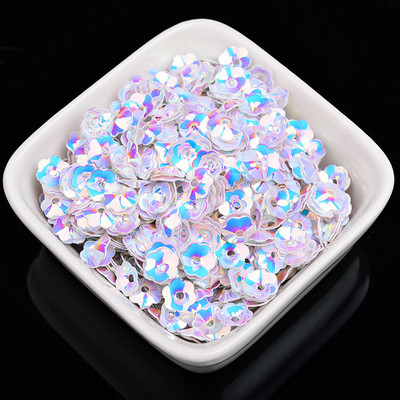 1000Gb 6mm plūmju ziedu vizulis PVC caurumu vizulis rokdarbiem Pailletes kāzu šūšana rokdarbu dekors DIY Lentejuela aksesuāri