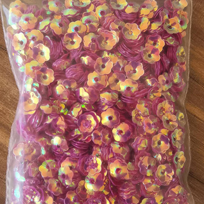 1000Gb 6mm plūmju ziedu vizulis PVC caurumu vizulis rokdarbiem Pailletes kāzu šūšana rokdarbu dekors DIY Lentejuela aksesuāri