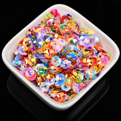 1000Gb 6mm plūmju ziedu vizulis PVC caurumu vizulis rokdarbiem Pailletes kāzu šūšana rokdarbu dekors DIY Lentejuela aksesuāri