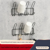 Krūzīšu žāvēšanas statīvs Apgriezts bez perforatora krūzes turētājs pudeļu trauku žāvēšanas plaukts pie sienas piekarināms dvieļu plaukts kanalizācijas skalošanas kausu uzglabāšanas statīvs