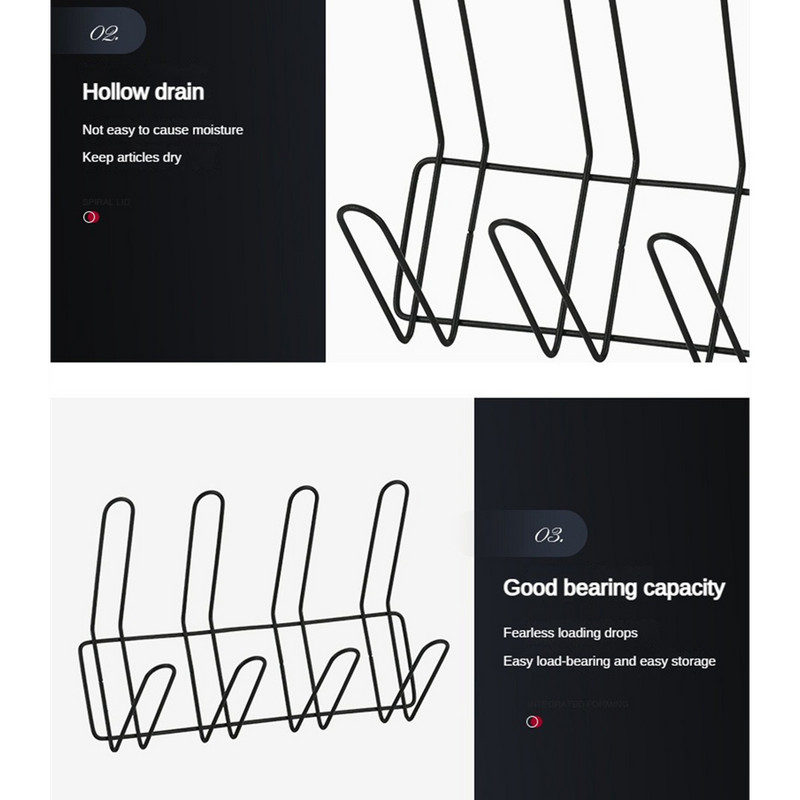 Krūzīšu žāvēšanas statīvs Apgriezts bez perforatora krūzes turētājs pudeļu trauku žāvēšanas plaukts pie sienas piekarināms dvieļu plaukts kanalizācijas skalošanas kausu uzglabāšanas statīvs