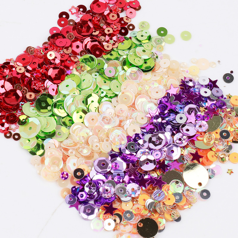 Random Mix PVC plakana vaļīga šūšana sequins Star Paillettes kāzu kleitām amatniecības piederumi Lentejuelas Para Coser D0509
