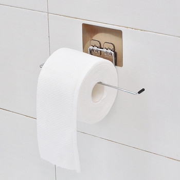 Лепилен държач за тоалетна хартия Баня Кухненски органайзер Поставка за ролка за кърпи Висяща стойка за съхранение Дозатор за салфетки WC аксесоари