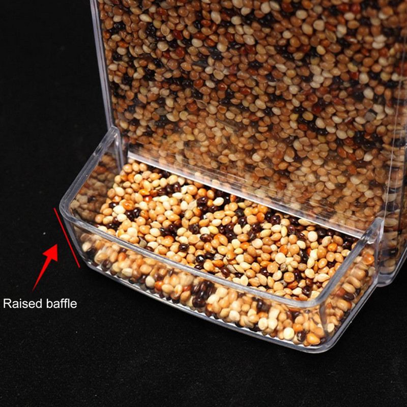 Putnu barotava ar putekļu necaurlaidīgu vāku Putnu padeves kaste, automātiska pret izšļakstīšanos stiprināma Budgie Cockatiel Conure barības dozators mājdzīvnieku piederumi