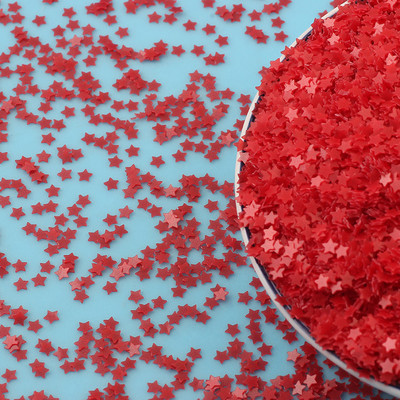 20g Svježe prozirne mat zvijezde Srce Rasuti šljokice Svjetlucave Paillete DIY Nakit za nokte Vjenčane dekoracije Konfeti 3 mm