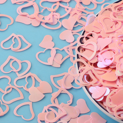 20g/partija 13x14mm sirds formas PVC vaļīgi vizuļi Glitter Pailletes nagu mākslas manikīram šūšanas kāzu dekorācijas konfeti DIY