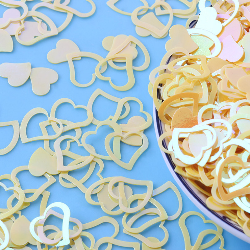 20g/partija 13x14mm sirds formas PVC vaļīgi vizuļi Glitter Pailletes nagu mākslas manikīram šūšanas kāzu dekorācijas konfeti DIY