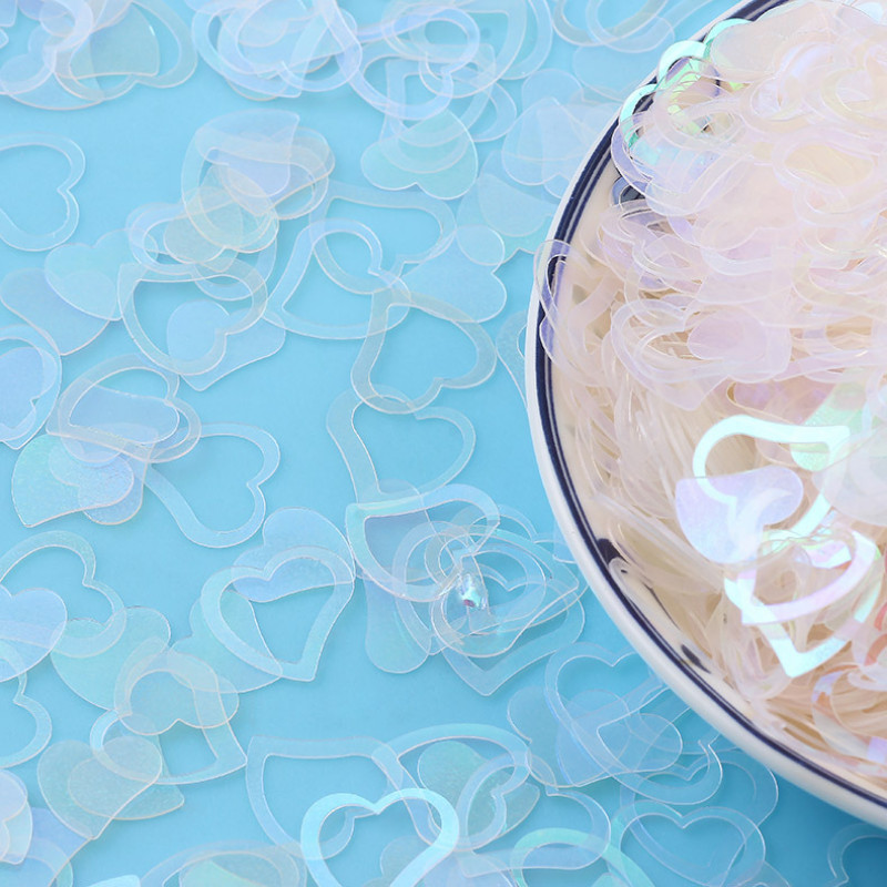 20g/partija 13x14mm sirds formas PVC vaļīgi vizuļi Glitter Pailletes nagu mākslas manikīram šūšanas kāzu dekorācijas konfeti DIY