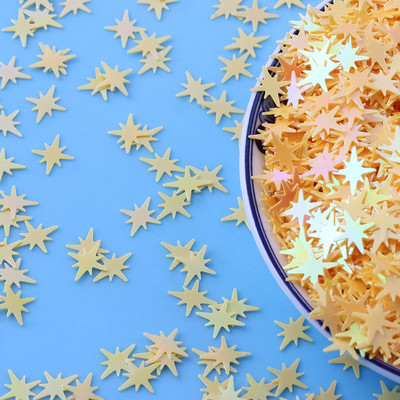 20g Astoņstūra zvaigžņu nagu vizuļi Krāsaini zvaigžņotas mirdzošas pārslas nagu mākslas rotājumiem Juvelierizstrādājumi kāzu dekoru konfeti