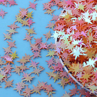 20g Astoņstūra zvaigžņu nagu vizuļi Krāsaini zvaigžņotas mirdzošas pārslas nagu mākslas rotājumiem Juvelierizstrādājumi kāzu dekoru konfeti