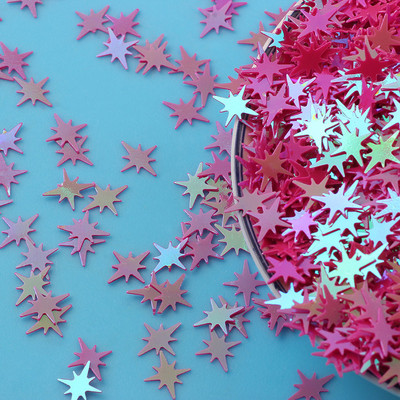 20g Astoņstūra zvaigžņu nagu vizuļi Krāsaini zvaigžņotas mirdzošas pārslas nagu mākslas rotājumiem Juvelierizstrādājumi kāzu dekoru konfeti