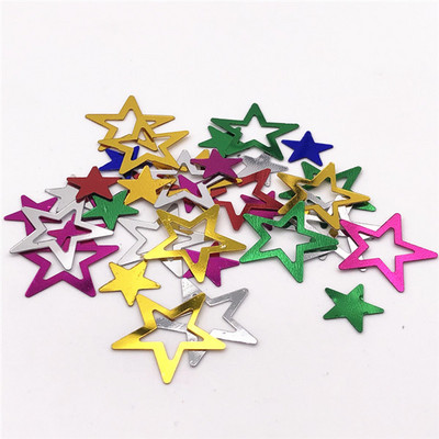 10 g/partija 20 mm jaukta izmēra dobi piecpunktu vizuļi, kulonu skapji Pailletes, kāzu ballīšu noformējums, Lentejuelas aksesuāri.