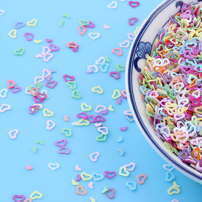 20g 4mm doba sirds PVC konfeti mirdzoši vizuļi rokdarbiem DIY nagu mākslas dekorēšana Pailletes sequin DIY šūšanas piederumi