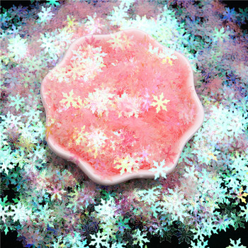 Прозрачни розови пайети Paillettes Mix Снежинка Сърце Цвете Кръгла форма Пайети за ноктопластика Маникюр Сватба 20g