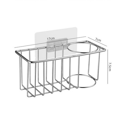 Virtuves metāla izlietnes sūkļu turētājs Pašlīmējošs notekas žāvēšanas statīvs Virtuves sienas āķi Aksesuāri Glabāšanas organizators Torņa statīvs