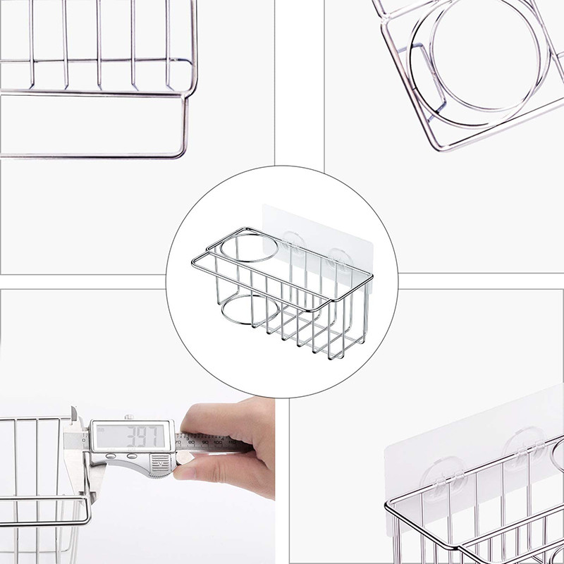 Virtuves metāla izlietnes sūkļu turētājs Pašlīmējošs notekas žāvēšanas statīvs Virtuves sienas āķi Aksesuāri Glabāšanas organizators Torņa statīvs