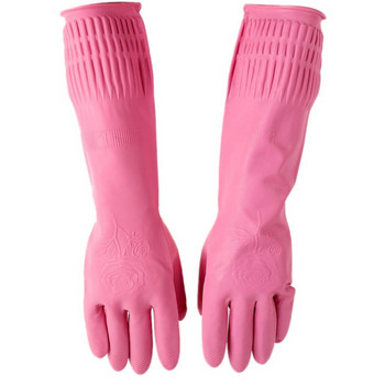 Οικιακά γάντια οικιακής χρήσης ροζ λάτεξ, αντιδιαβρωτικά αντιολισθητικά γάντια οικιακής χρήσης με δυνατότητα επανάληψης χρήσης Γάντια πλυσίματος πιάτων