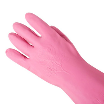 Οικιακά γάντια οικιακής χρήσης ροζ λάτεξ, αντιδιαβρωτικά αντιολισθητικά γάντια οικιακής χρήσης με δυνατότητα επανάληψης χρήσης Γάντια πλυσίματος πιάτων