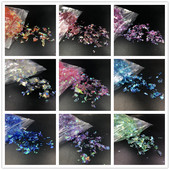 10 γρ./τσάντα ακανόνιστες χάρτινες πούλιες με κέλυφος Πιλέτες PET DIY Νυχιών Νυχιών Πολύχρωμες 3D Διακόσμηση Νυχιών Lentejuelas Αξεσουάρ