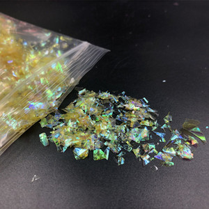 10 γρ./τσάντα ακανόνιστες χάρτινες πούλιες με κέλυφος Πιλέτες PET DIY Νυχιών Νυχιών Πολύχρωμες 3D Διακόσμηση Νυχιών Lentejuelas Αξεσουάρ