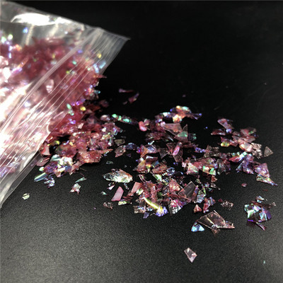 10 γρ./τσάντα ακανόνιστες χάρτινες πούλιες με κέλυφος Πιλέτες PET DIY Νυχιών Νυχιών Πολύχρωμες 3D Διακόσμηση Νυχιών Lentejuelas Αξεσουάρ