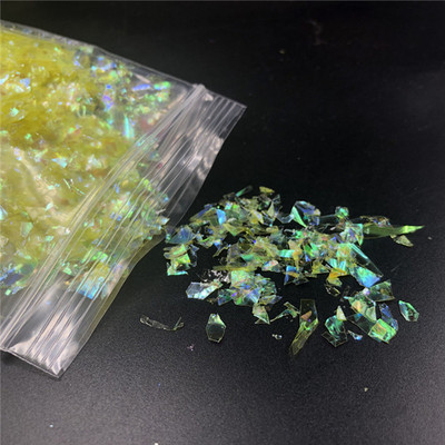 10 γρ./τσάντα ακανόνιστες χάρτινες πούλιες με κέλυφος Πιλέτες PET DIY Νυχιών Νυχιών Πολύχρωμες 3D Διακόσμηση Νυχιών Lentejuelas Αξεσουάρ