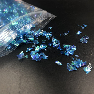 10 γρ./τσάντα ακανόνιστες χάρτινες πούλιες με κέλυφος Πιλέτες PET DIY Νυχιών Νυχιών Πολύχρωμες 3D Διακόσμηση Νυχιών Lentejuelas Αξεσουάρ