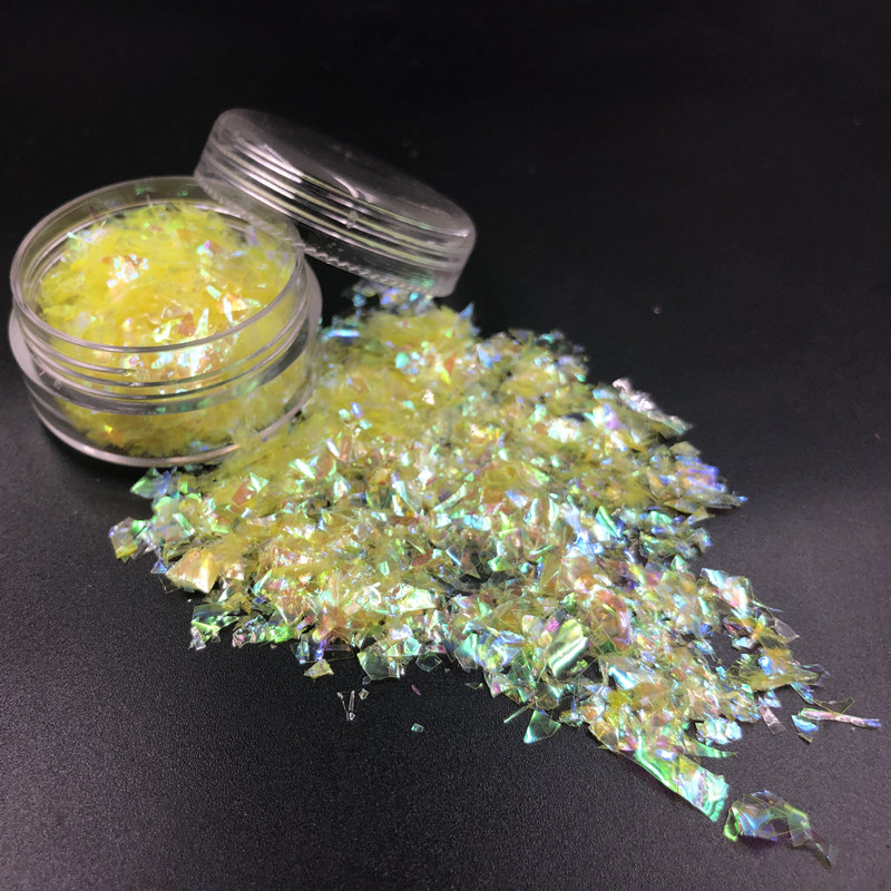 10 γρ./τσάντα ακανόνιστες χάρτινες πούλιες με κέλυφος Πιλέτες PET DIY Νυχιών Νυχιών Πολύχρωμες 3D Διακόσμηση Νυχιών Lentejuelas Αξεσουάρ