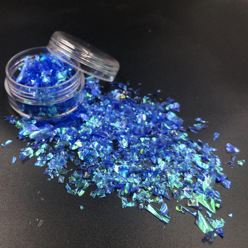 10 γρ./τσάντα ακανόνιστες χάρτινες πούλιες με κέλυφος Πιλέτες PET DIY Νυχιών Νυχιών Πολύχρωμες 3D Διακόσμηση Νυχιών Lentejuelas Αξεσουάρ