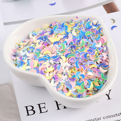 10 g/iepakojumā Macaroon Colors Nagu vizuļi Paillette Flower Heart Moon DIY Amatniecība kāzu dekorēšanai Slime Fillers nagu māksla