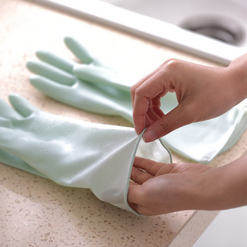 1 Ζεύγος Λαστιχένια γάντια Καθαρισμός Πιάτων Γάντια οικιακής χρήσης από καουτσούκ για εργασία Αξεσουάρ κουζίνας Εργαλεία καθαρισμού κουζίνας