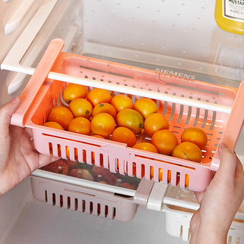Ψυγείο Organizer Πτυσσόμενο κουτί πολυλειτουργικό ράφι ψυγείου Fresh Divider Layer Raf Kitchen Storage Organizer