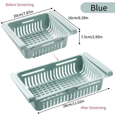 Ledusskapja organizatora kaste Ievelkams daudzfunkcionāls daudzpakāpju ledusskapja plaukts Svaiga sadalītāja slāņa plaukts virtuves uzglabāšanas organizators