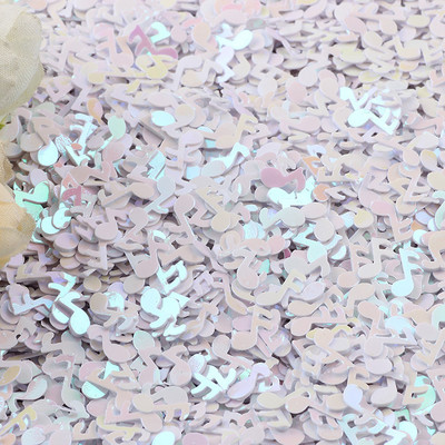 10g Music Note Loose Sequins Glitter Paillettes for Nail Art Manicure Sewing Wedding Decoration Confetti DIY Crafts Sequin