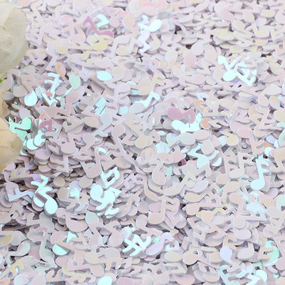 10g Music Note Loose Sequins Glitter Paillettes for Nail Art Μανικιούρ Ράψιμο Στολισμός Γάμου Κομφετί DIY Crafts Sequin