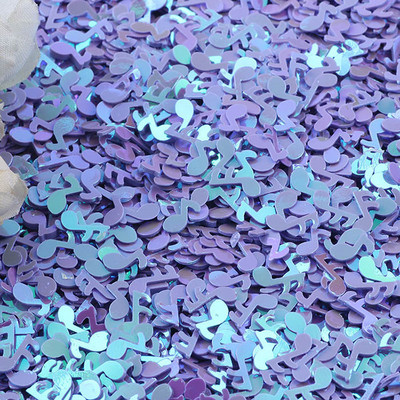 10g Music Note Loose Sequins Glitter Paillettes for Nail Art Μανικιούρ Ράψιμο Στολισμός Γάμου Κομφετί DIY Crafts Sequin