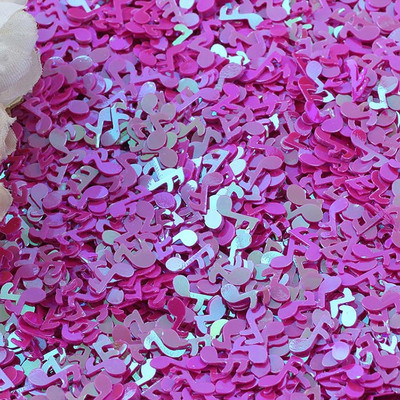 10g Music Note Loose Sequins Glitter Paillettes for Nail Art Μανικιούρ Ράψιμο Στολισμός Γάμου Κομφετί DIY Crafts Sequin