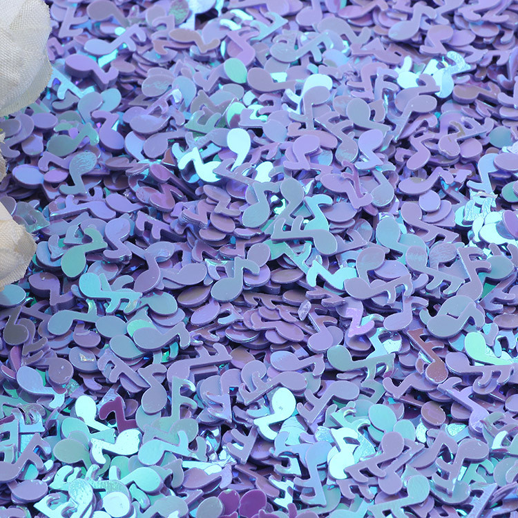 10g Music Note Loose Sequins Glitter Paillettes for Nail Art Μανικιούρ Ράψιμο Στολισμός Γάμου Κομφετί DIY Crafts Sequin