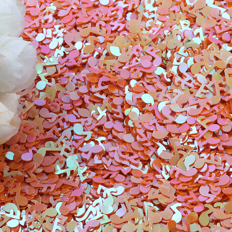 10g Music Note Loose Sequins Glitter Paillettes for Nail Art Μανικιούρ Ράψιμο Στολισμός Γάμου Κομφετί DIY Crafts Sequin
