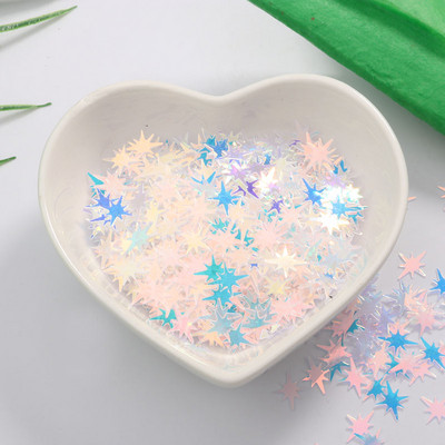 9mm Clusters of stars Παγιέτες για Nail Art Colorful Glitter Paillette DIY Διακόσμηση νυχιών Αξεσουάρ μανικιούρ 10g
