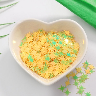 9mm Clusters of stars Παγιέτες για Nail Art Colorful Glitter Paillette DIY Διακόσμηση νυχιών Αξεσουάρ μανικιούρ 10g