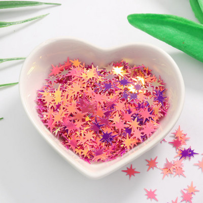 9mm Clusters of stars Παγιέτες για Nail Art Colorful Glitter Paillette DIY Διακόσμηση νυχιών Αξεσουάρ μανικιούρ 10g