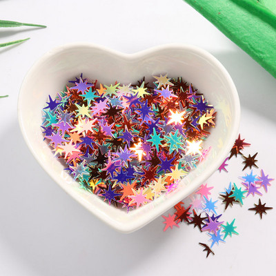 9mm Clusters of stars Παγιέτες για Nail Art Colorful Glitter Paillette DIY Διακόσμηση νυχιών Αξεσουάρ μανικιούρ 10g